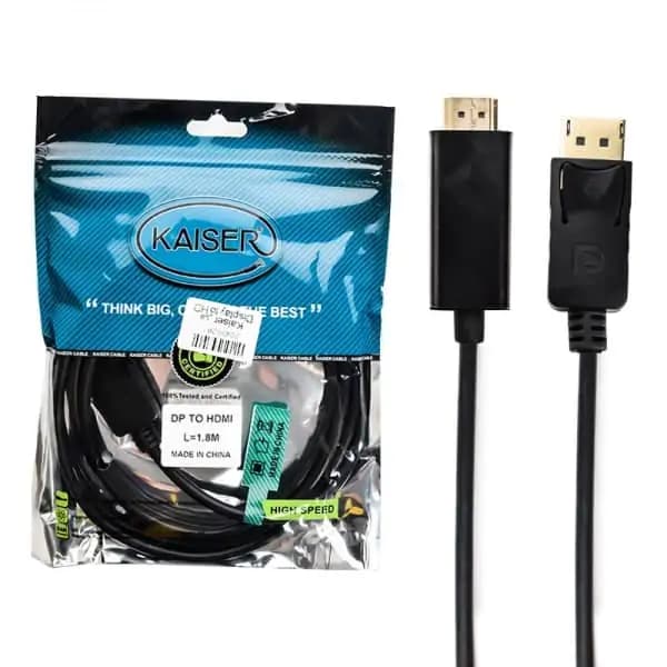 کابل DISPLAY به HDMI کایزر Full HD مدل A-110 به طول ۱.۸ متر — تصویر ۲