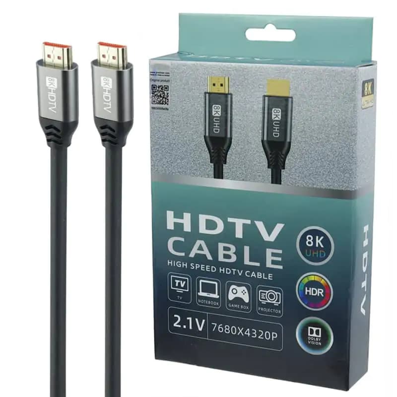 کابل HDMI 2.1V/8K پی نت پک کارتنی به طول 1.5 الی 5 متر — تصویر ۲