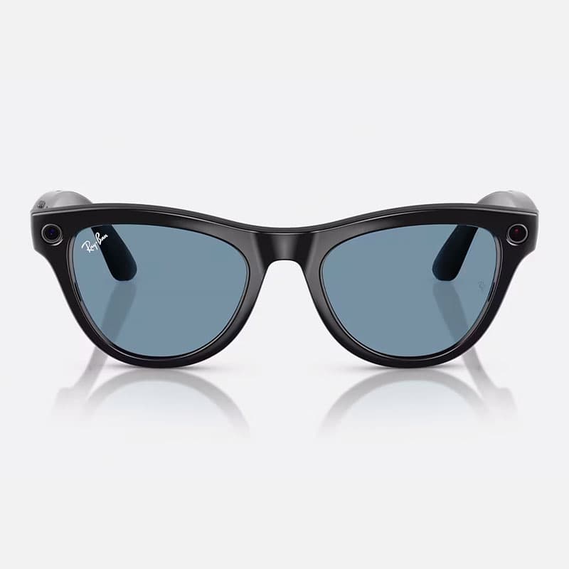 عینک هوشمند ری بن متا Ray-ban Meta Skyler Shiny Black Clear/Cerulean Blue Transitions RW4010 – GEN 1 — تصویر ۷