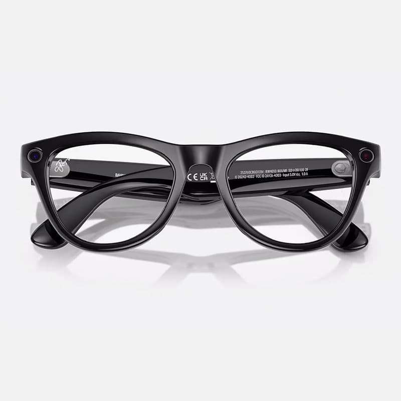 عینک هوشمند ری بن متا Ray-ban Meta Skyler Shiny Black Clear/Cerulean Blue Transitions RW4010 – GEN 1 — تصویر ۵