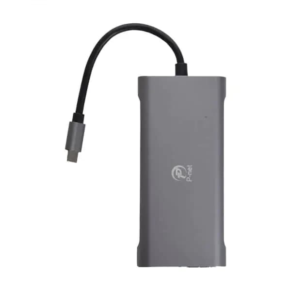 هاب 11 پورت چندمنظوره 7 کاره با سری USB3.0 TYPE-C پی نت مدل P-1101 — تصویر ۴