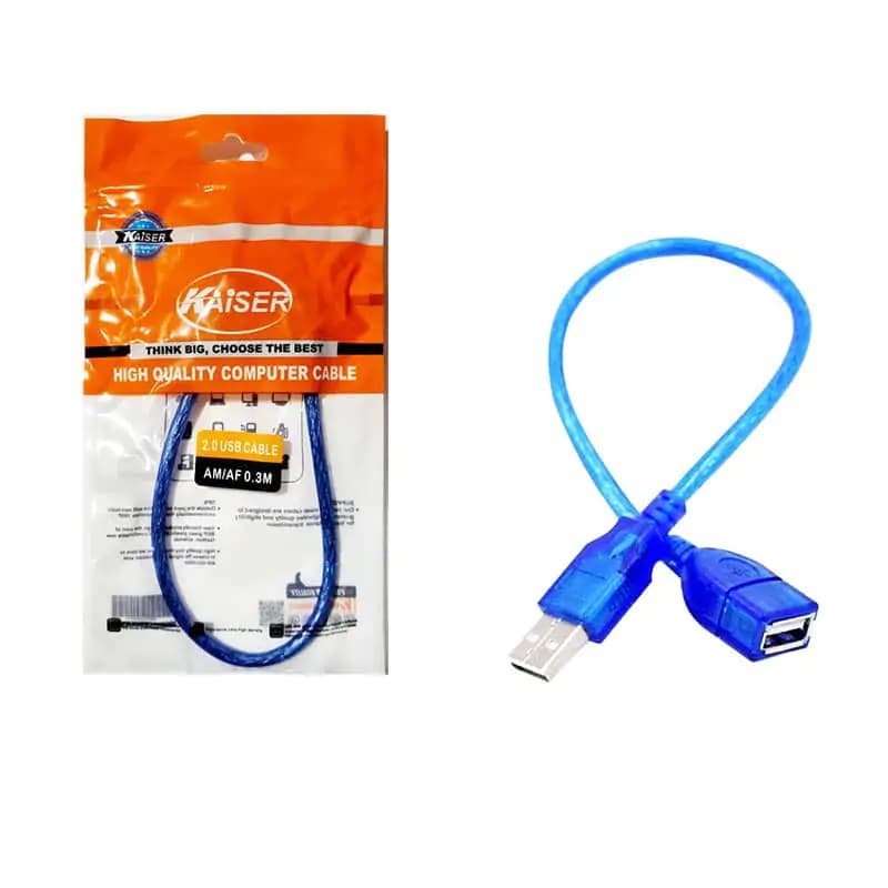 کابل افزایش طول USB 2.0 کایزر AM/AF به طول 30 سانتی متر — تصویر ۲