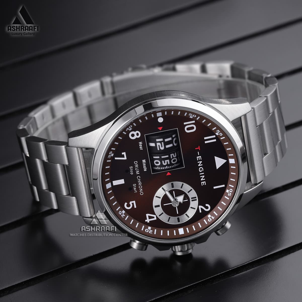 ساعت تی انجین درام کورنو T-Engine Drum Chrono 3940-SR — تصویر ۵