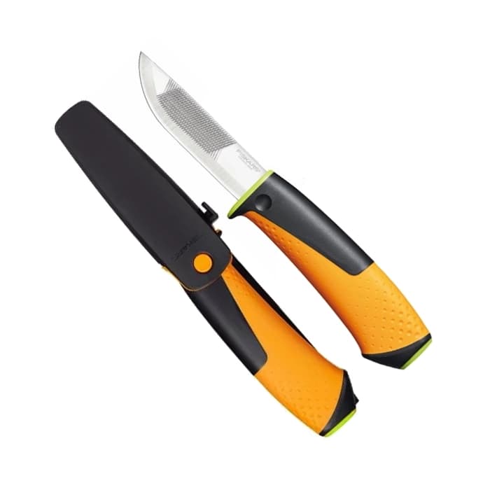 چاقو کمپینگ فیسکارس مدل Heavy Duty غلافدار هوشمند با تیزکن