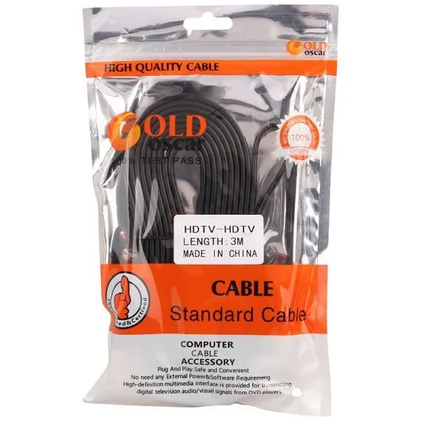 کابل HDMI گلد اسکار Gold Oscar طول 3 متر اصلی — تصویر ۳