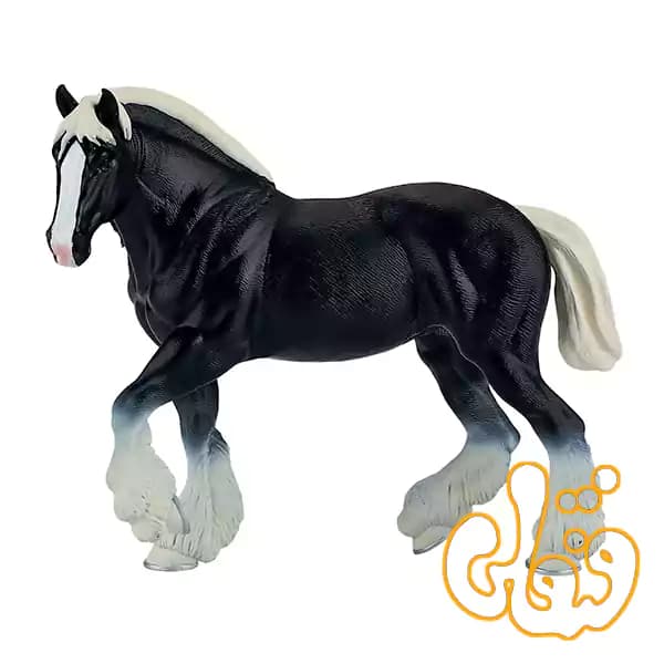 فیگور اسب کلایددیل سیاه موجو Black Clydesdale Horse 381083 — تصویر ۲