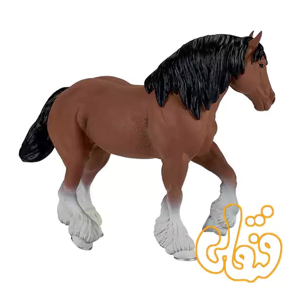 فیگور اسب کلایسدل قهوه ای موجو Brown Clydesdale Horse 381084 — تصویر ۵