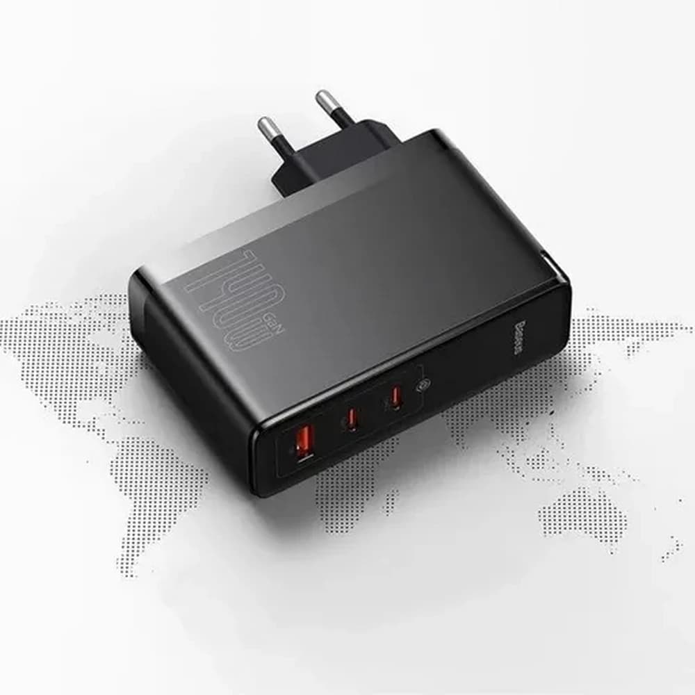 شارژر دیواری 140وات باسئوس مدل Baseus GaN5 Pro Fast Charger 2C+U 140W EU CCGP10020 با گارانتی 24 ماهه شرکتی — تصویر ۴