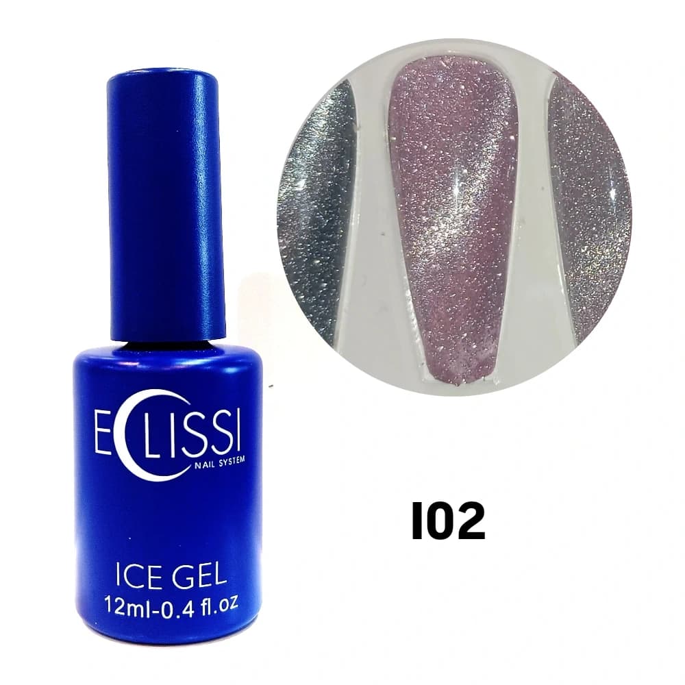 ژل لاک آیس 9 بعدی اکلیسی Eclissi Ice 9D Gel I02
