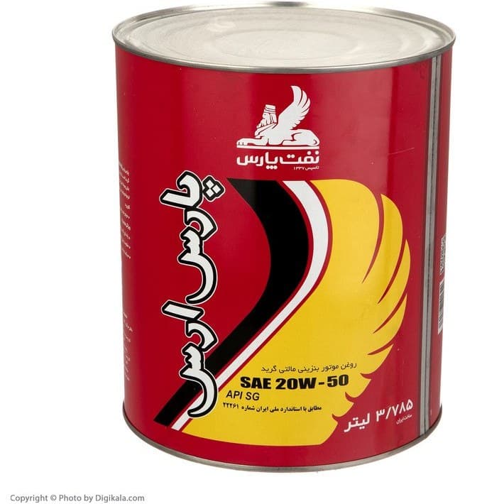 روغن موتور پارس ارس مدل 20W-50 SG حجم 3.785 لیتری — تصویر ۲
