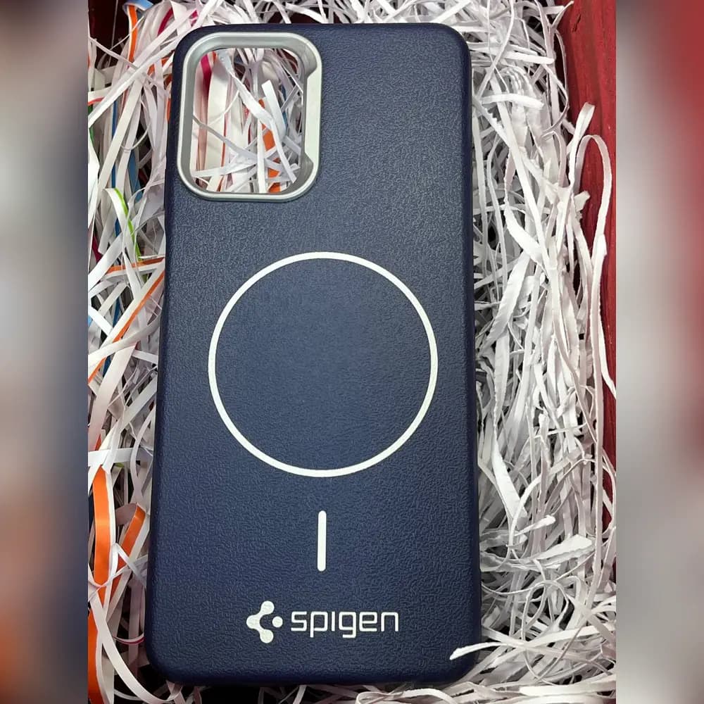 گارد چرمی مگسیف spigen برای سامسونگ samsung A22 4G — تصویر ۴