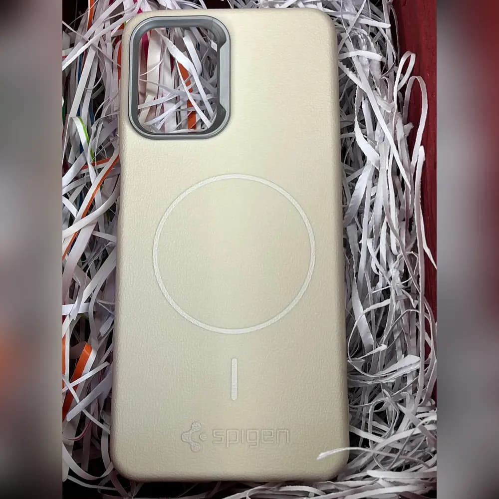 گارد چرمی مگسیف spigen برای سامسونگ samsung A22 4G — تصویر ۳