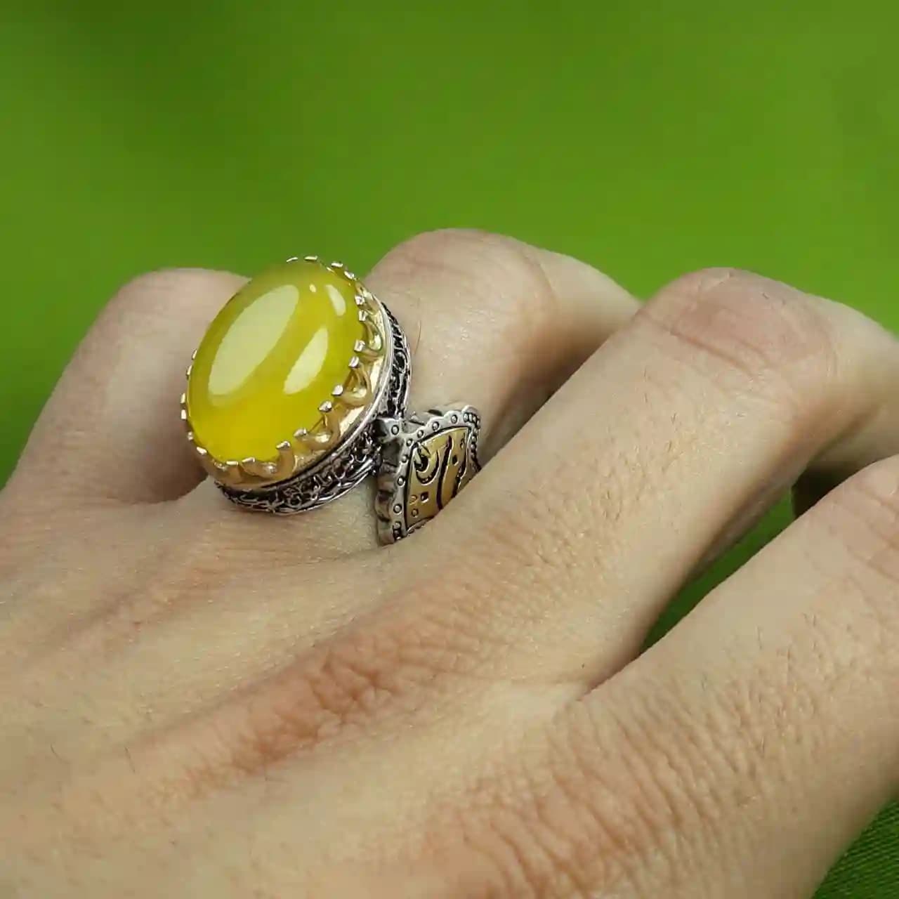 انگشتر شرف الشمس مردانه 02 کد 106 — تصویر ۲