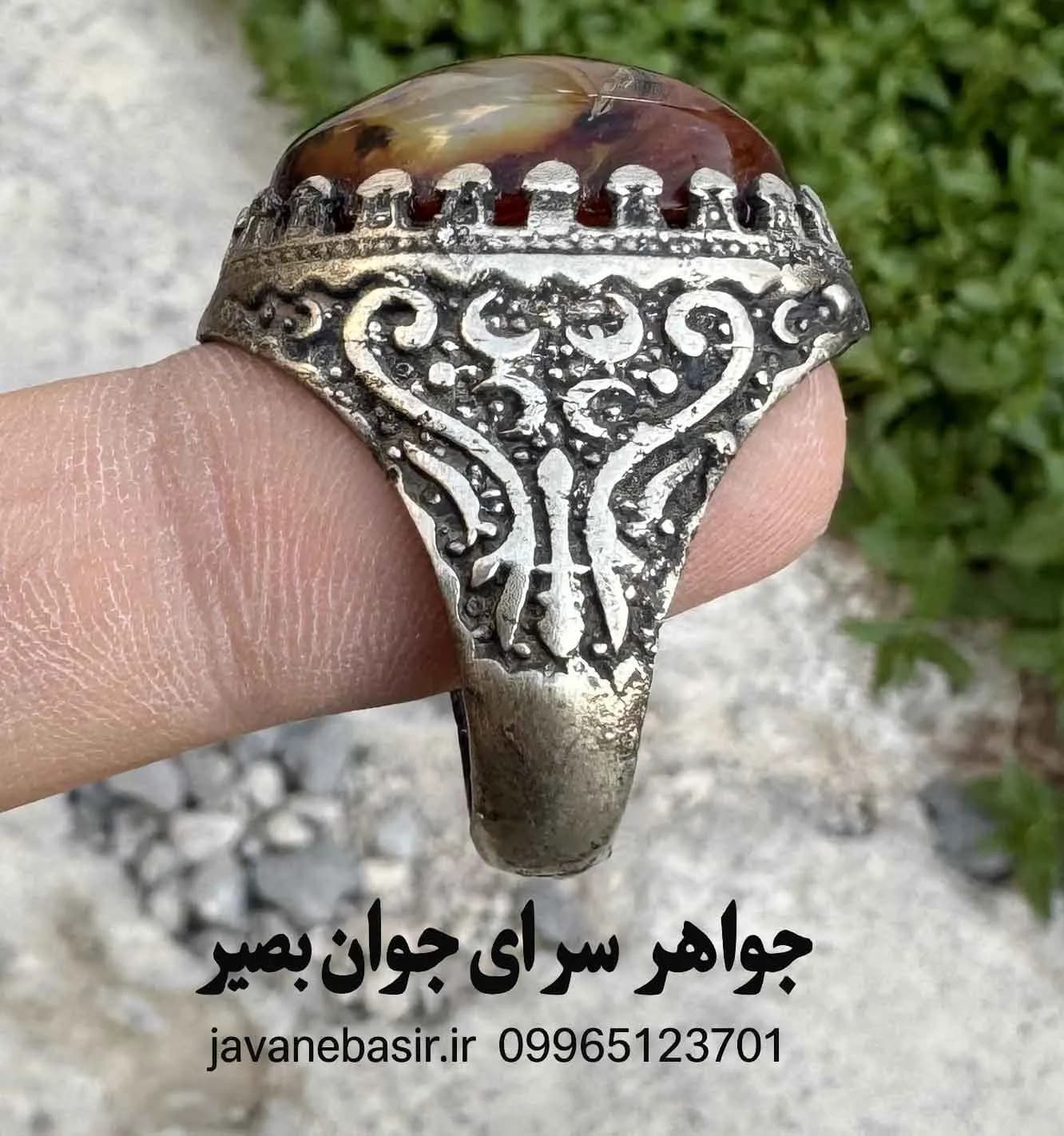 انگشتر سلیمانی اصل | نگین با تصاویر و نفرات طبیعی — تصویر ۲