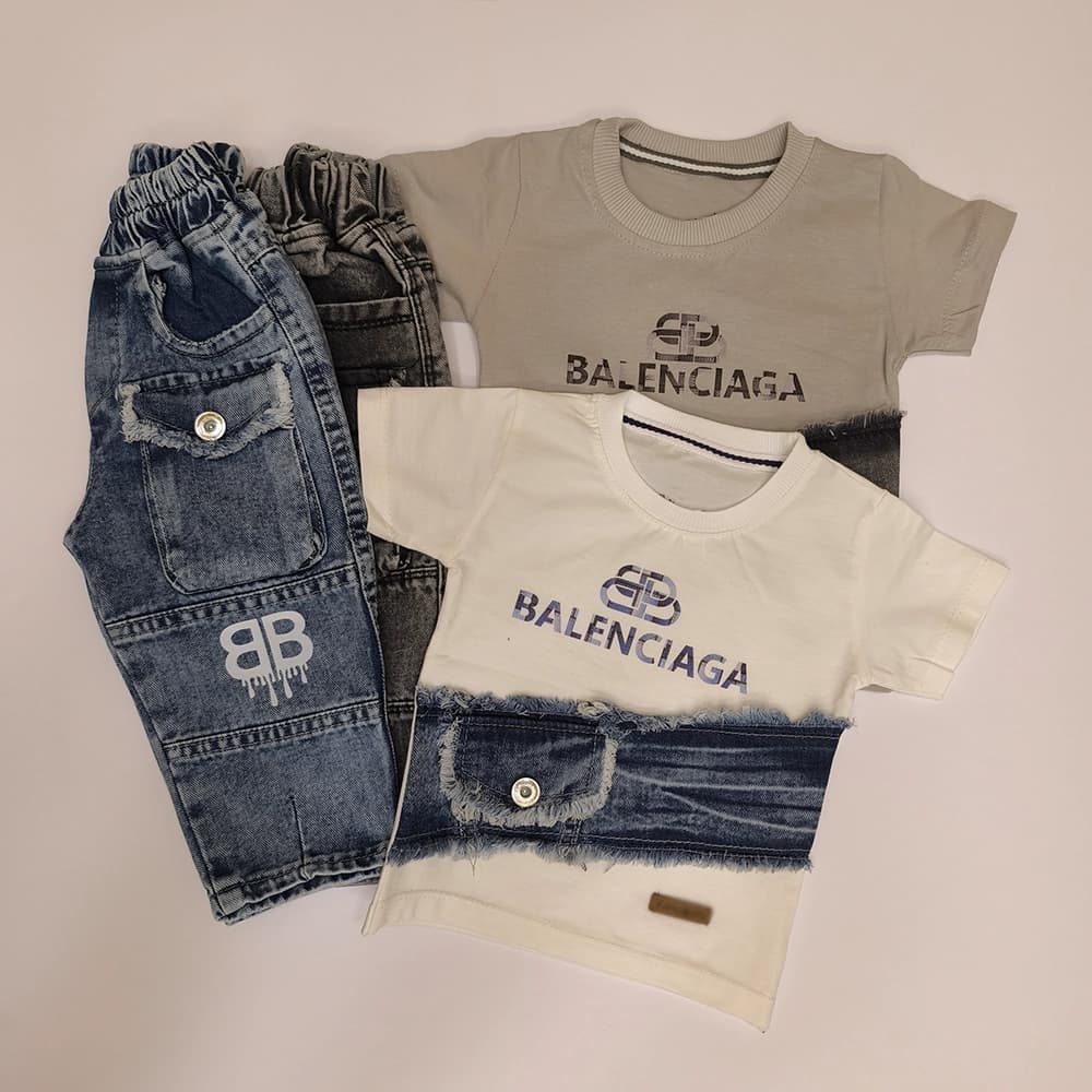 تیشرت شلوار جین دخترنه و پسرانه Balenciaga