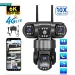 دوربین مداربسته سیمکارت خور سه لنز چرخشی 12 مگاپیکسل V380 3cam — تصویر ۶