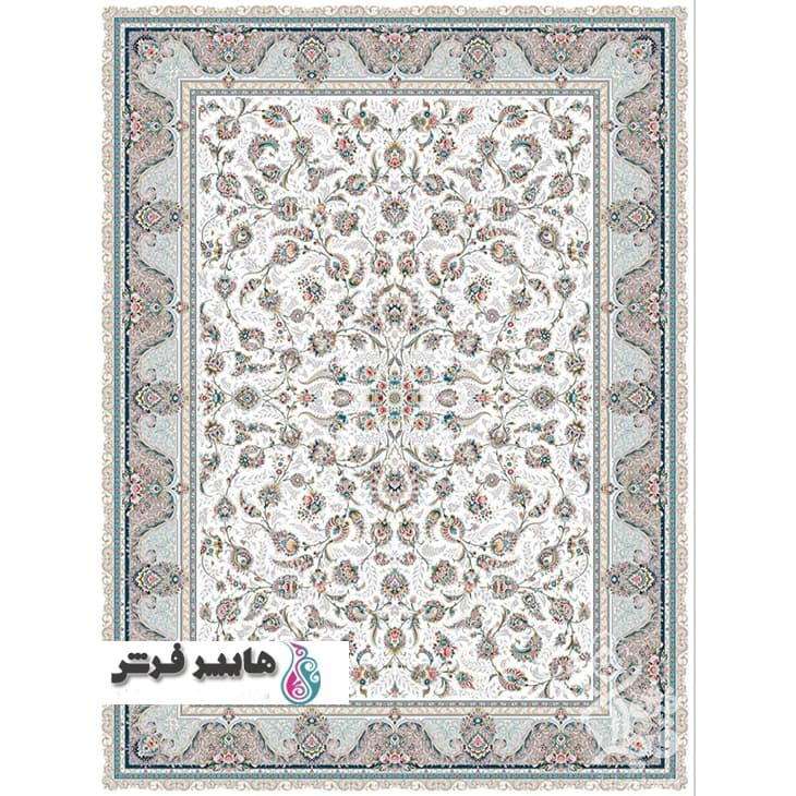 فرش قیطران طرح 484 زمینه کرم (ایوا کرم)