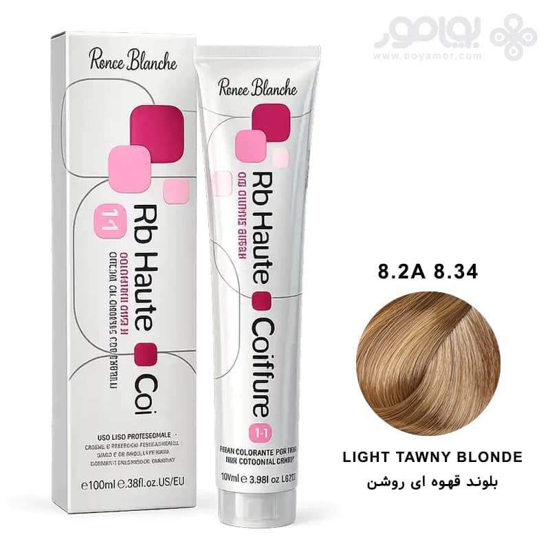 رنگ موی رنه بلانش سری COIFFURE شماره 9.2A بلوند قهوه ای خیلی روشن — تصویر ۲