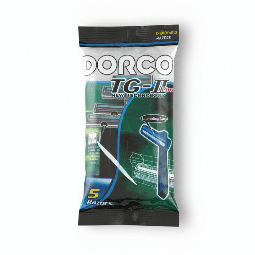 خودتراش و ژیلت دورکو DORCO مدل TG-II Plus بسته ۵ عددی — تصویر ۲