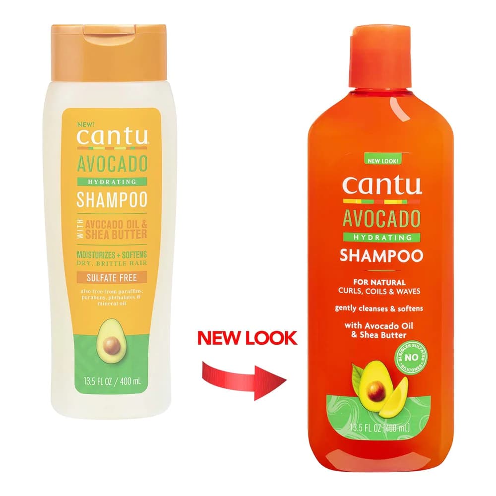 شامپو آبرسان موهای فر و مجعد شی باتر آووکادو کانتو Cantu Avocado Hydrating Shampoo 400ml — تصویر ۲