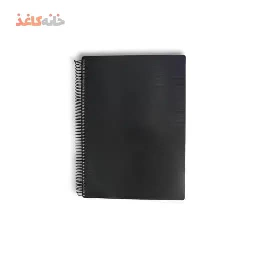 دفتر200برگ رحلی فنری طلقی مشکی اسپادانا — تصویر ۲