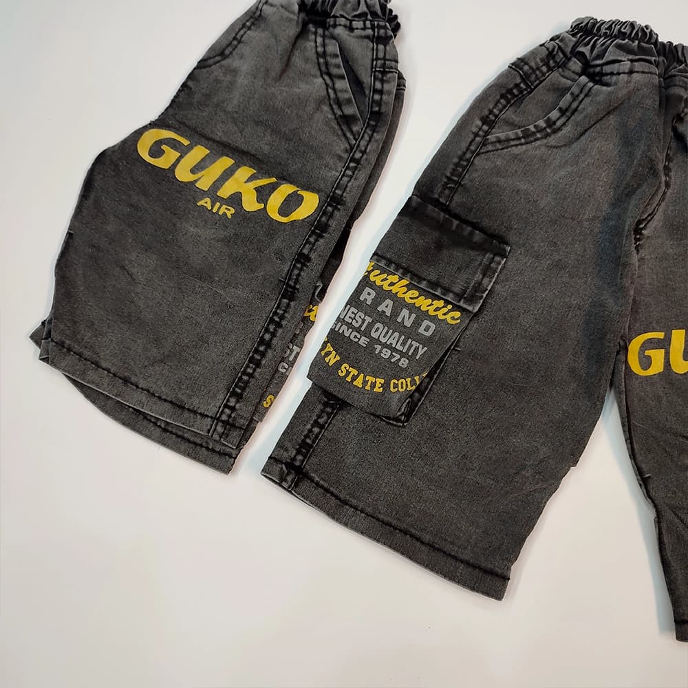 شلوارک تک جین دخترانه و پسرانه GUKO — تصویر ۵