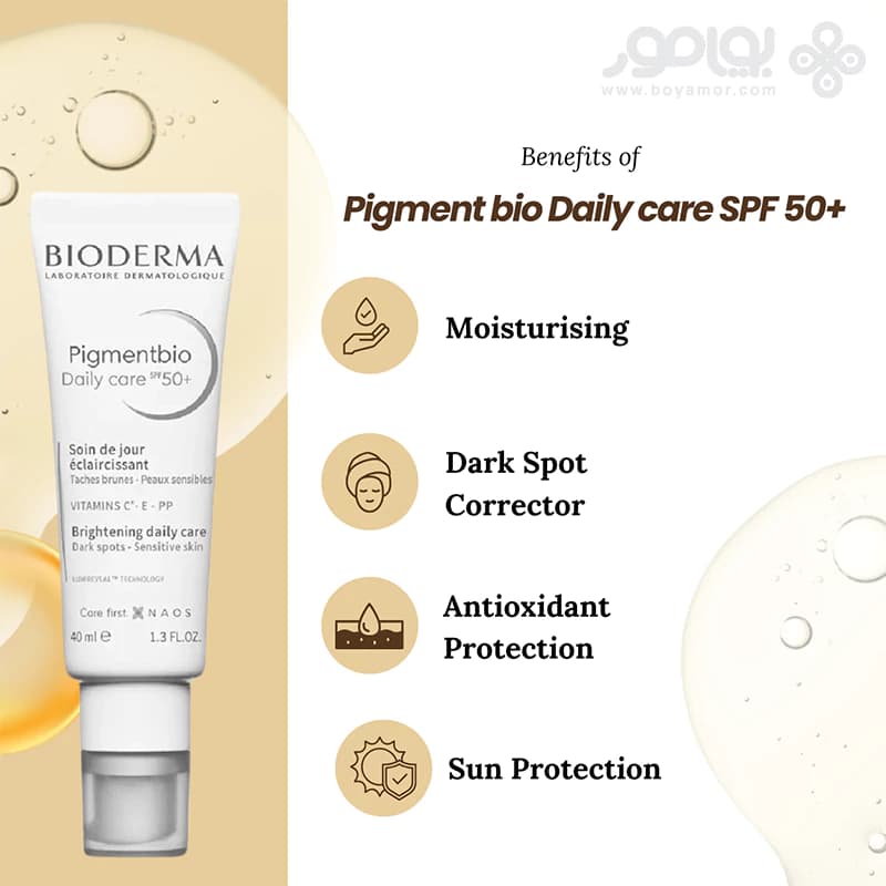 ضد آفتاب ضد لک و روشن کننده بایودرما PIGMENTBIO حاوی +SPF50 — تصویر ۳