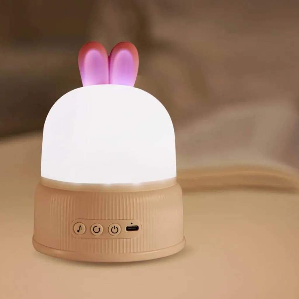چراغ خواب پروژکتوردار مدل خرگوش LED تغییر رنگ با قابلیت چرخش — تصویر ۵