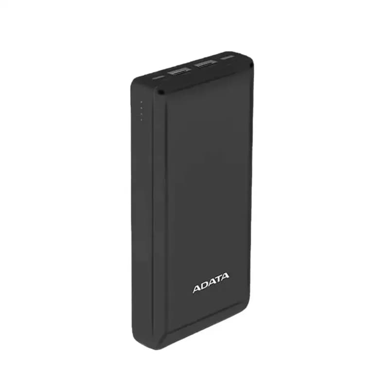 پاوربانک فست شارژ ADATA 15W 20000mAh مدل C20 – مشکی (گارانتی آونگ) — تصویر ۲