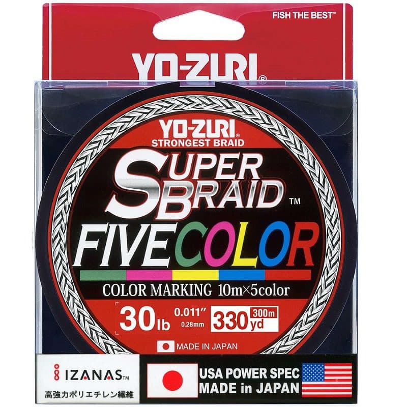 نخ براید Yo-Zuri SuperBraid پنجرنگ (5 Color) — تصویر ۲