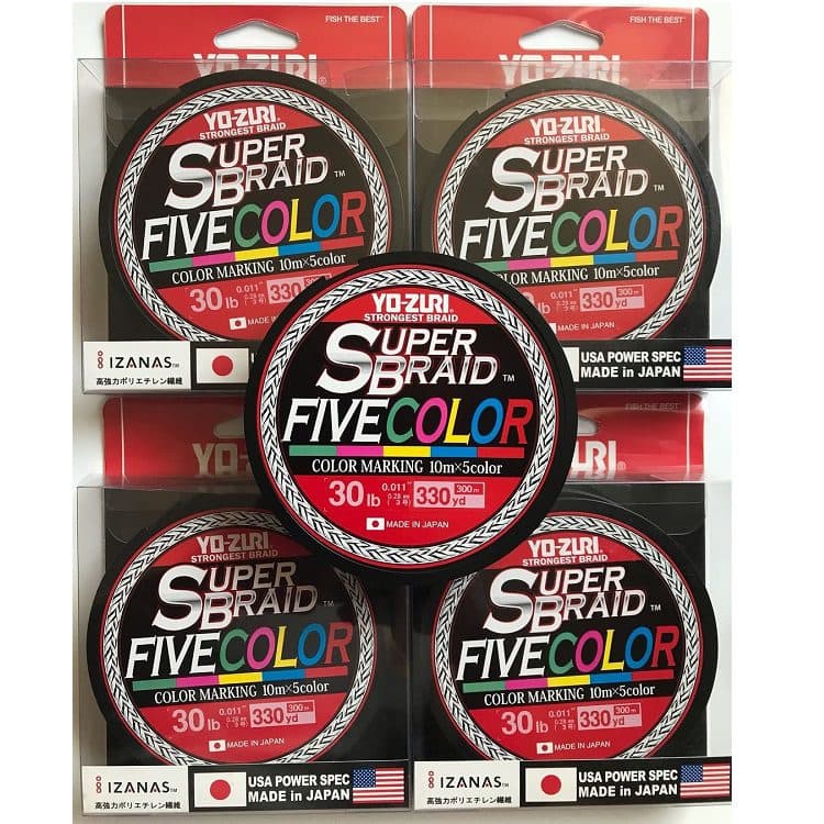نخ براید Yo-Zuri SuperBraid پنجرنگ (5 Color) — تصویر ۳