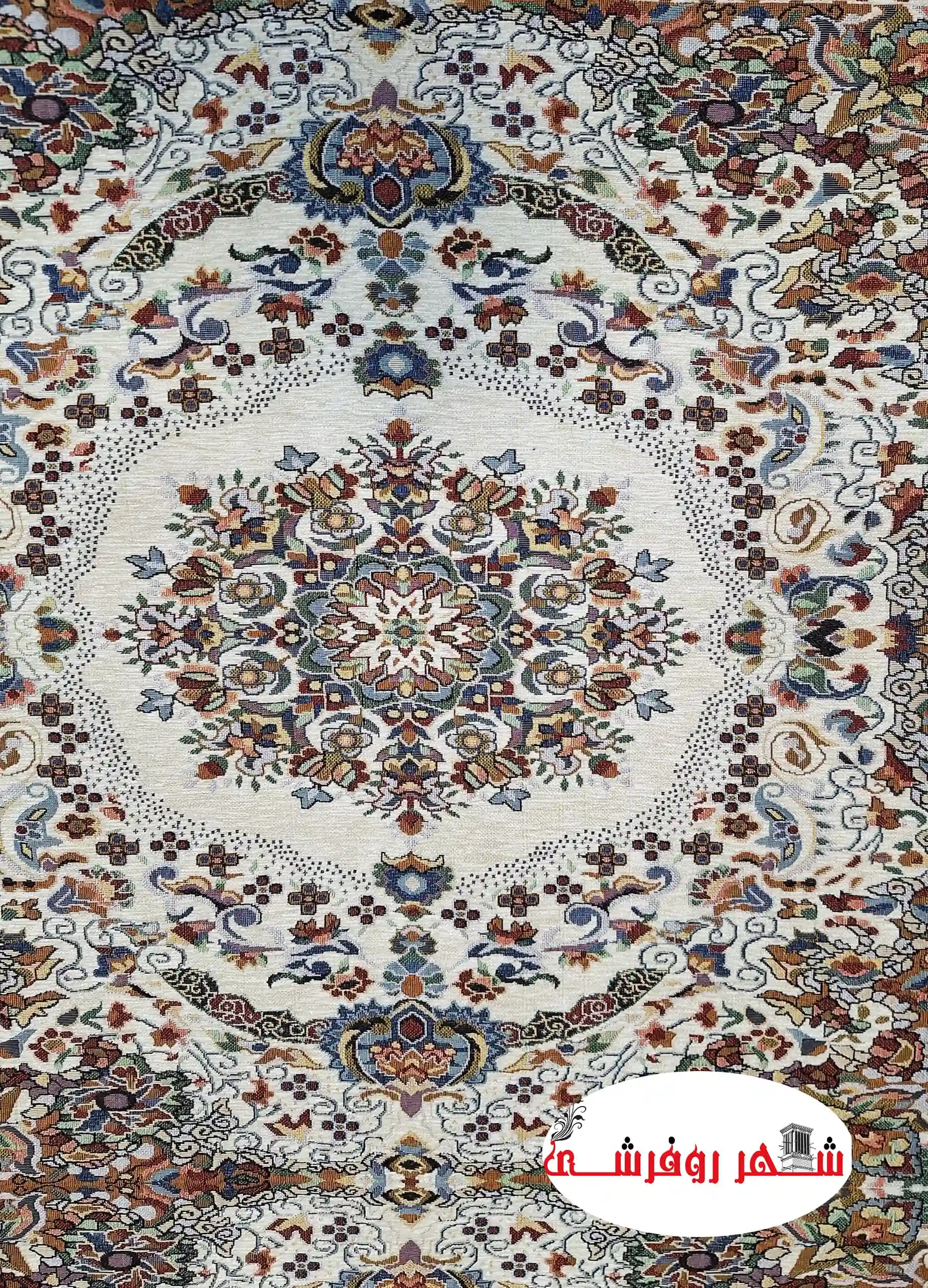 کناره نمدی طرح پردیس رنگ کرم — تصویر ۲