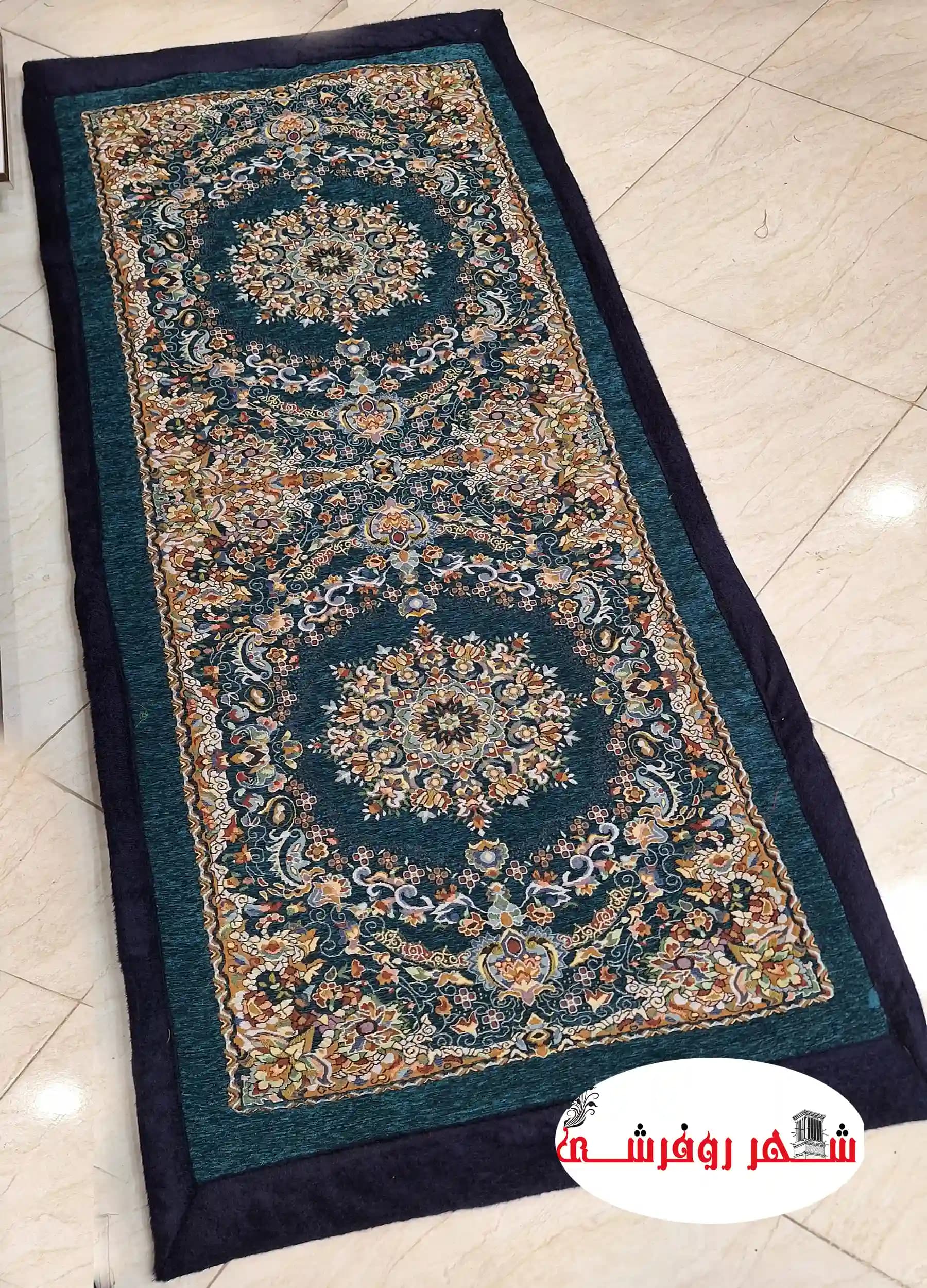 کناره نمدی طرح پردیس رنگ سبز کله غازی