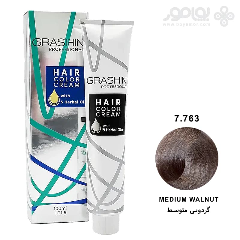 رنگ موی گراشین شماره 7.763 گردویی متوسط