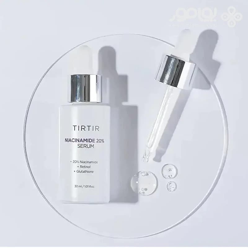 سرم جمع کننده منافذ و روشن کننده تیر تیر حاوی 20% نیاسینامید حجم 30 میل — تصویر ۳
