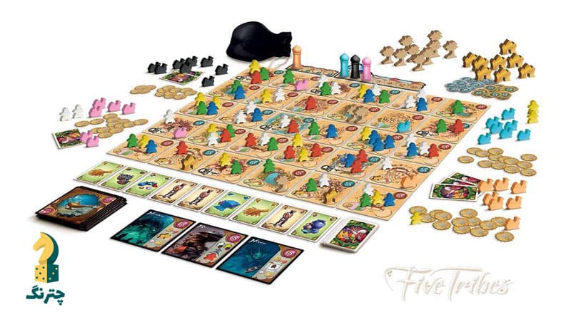 بردگیم پنج قبیله (بازی ایرانی five tribes) — تصویر ۲