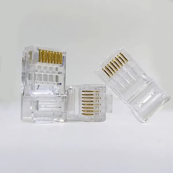 سوکت شبکه CAT6 مدل RJ45 بسته 100 عددی — تصویر ۵