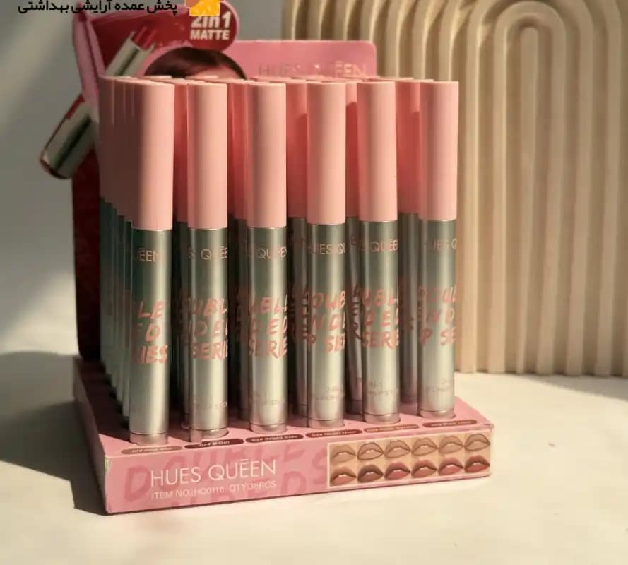 خط لب و رژ لب 0116 دوطرفه HUES QUEEN