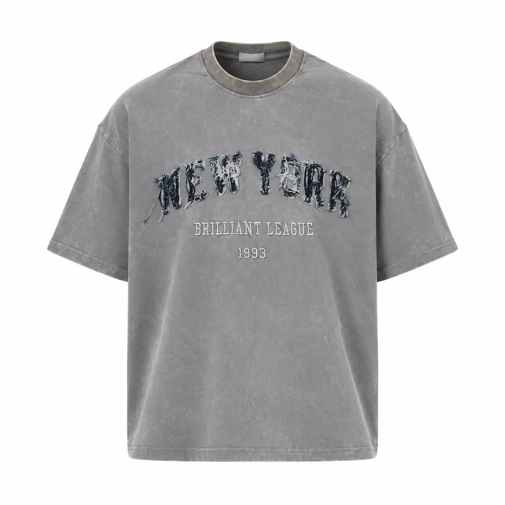 تی شرت طوسی سنگشور طرح NEW YORK — تصویر ۲