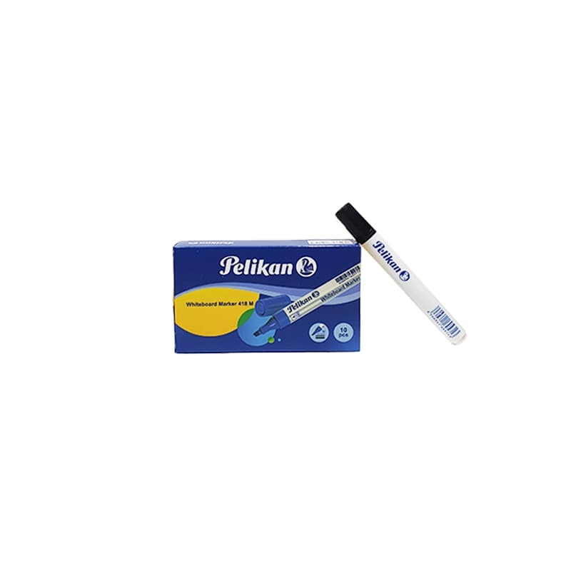 ماژیک مشکی وایت برد پلیکان 418 M نوک تخت 0.5 میلیمتری — تصویر ۲