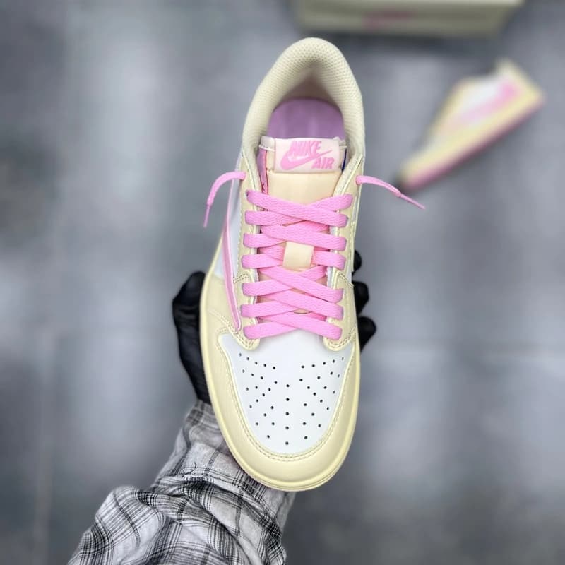 کفش کتونی نایک ایر جردن وان لو / ترویس شای پینک | Nike Air Jordan 1 Low — تصویر ۳