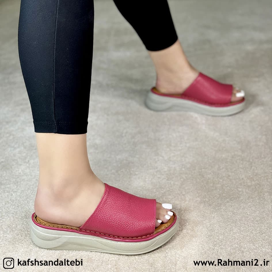 صندل طبی زنانه دکتر حس مدل دنیز (چرم طبیعی) — تصویر ۳