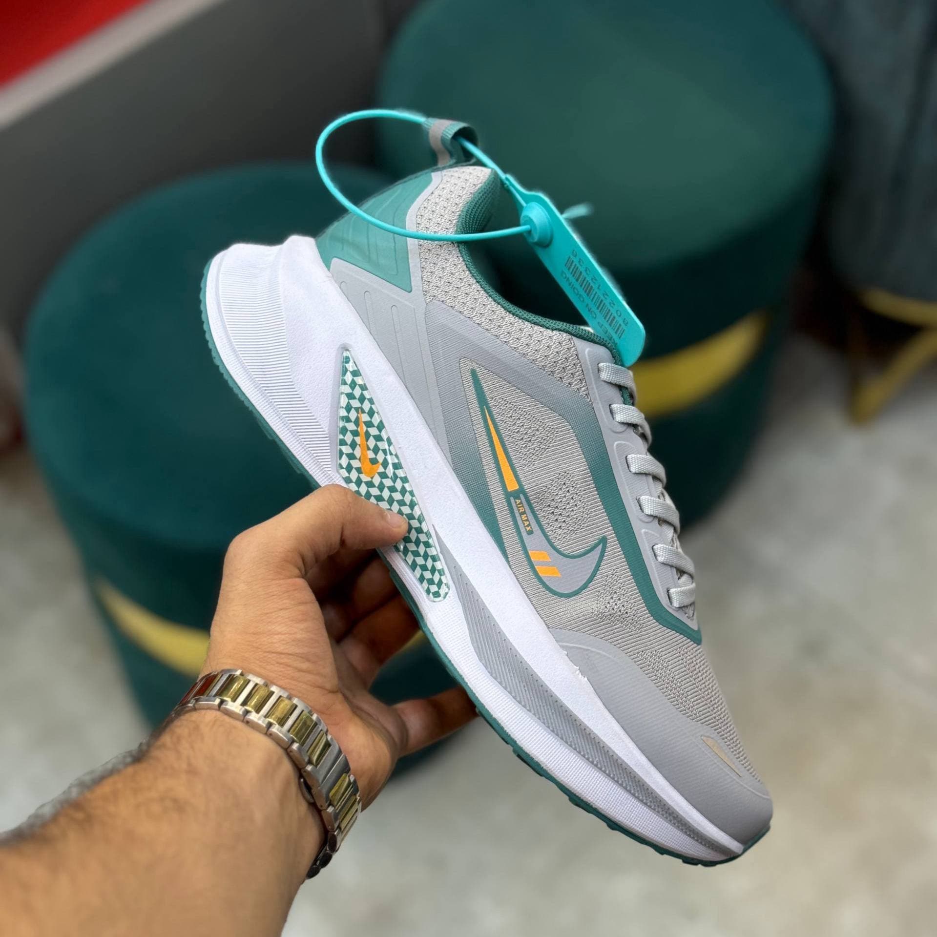 کفش نایک ایر زوم پگاسوس ۲ طوسی سبز Nike Air Zoom Pegasus 2 Grey Green — تصویر ۲