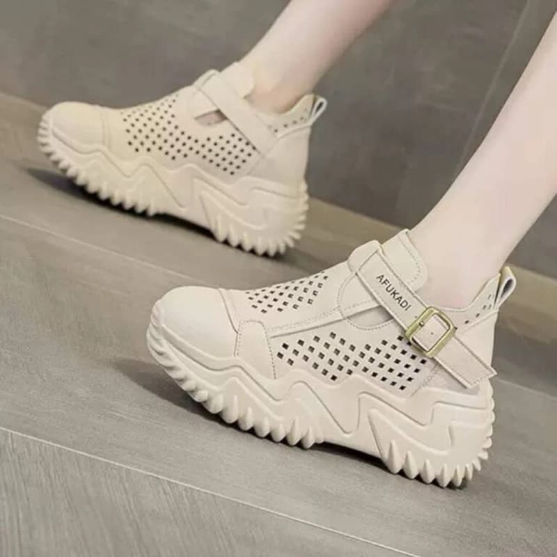 کفش کتونی لژمخفی لژدار زنانه مدل هیدن | Hidden Wedge Platform Sneakers — تصویر ۲