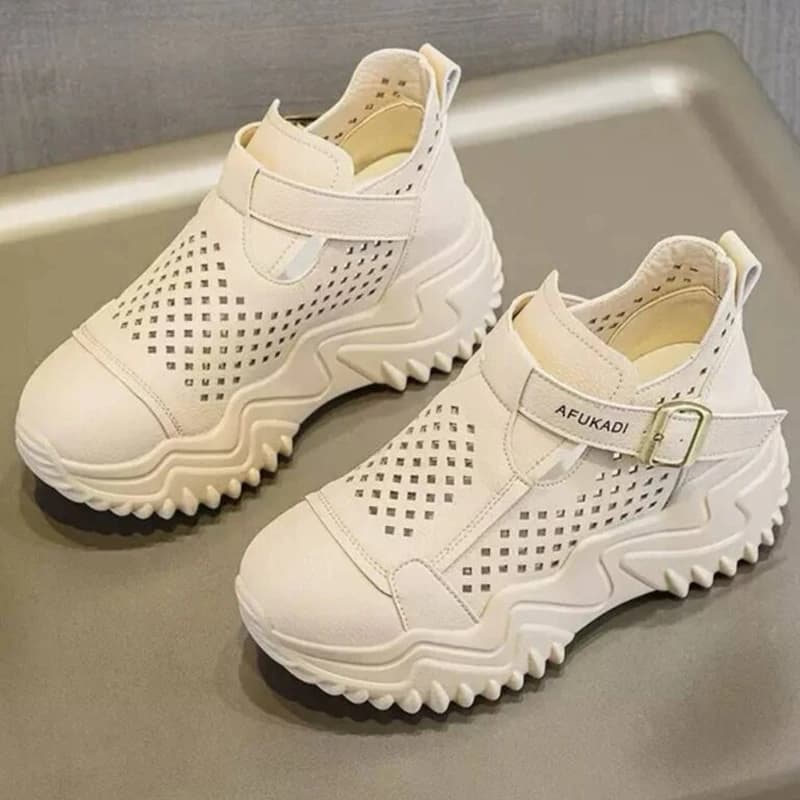 کفش کتونی لژمخفی لژدار زنانه مدل هیدن | Hidden Wedge Platform Sneakers — تصویر ۳