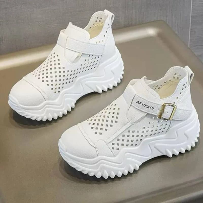 کفش کتونی لژمخفی لژدار زنانه مدل هیدن | Hidden Wedge Platform Sneakers — تصویر ۴