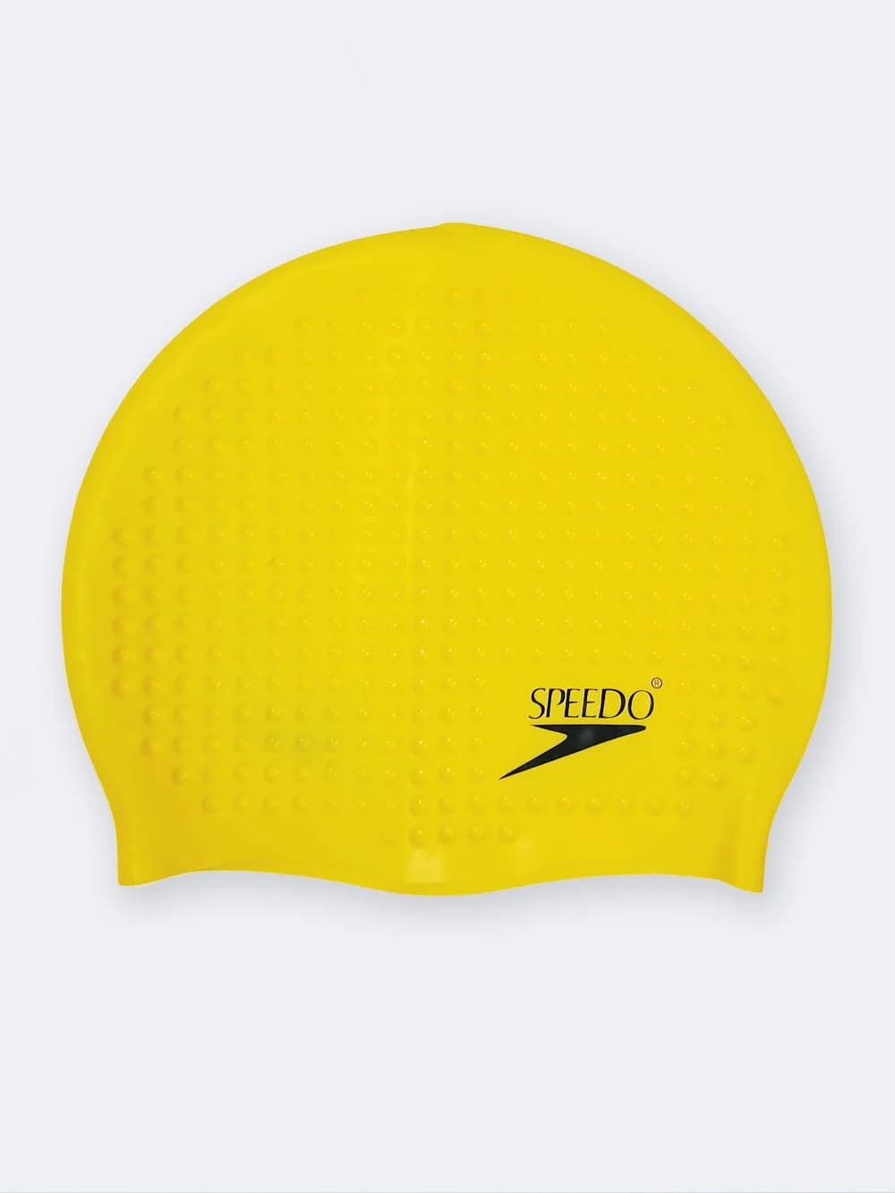 کلاه استخری زنانه سیلیکونی ضد کلر مارک اسپیدو ( Speedo ) طرح توپی زرد رنگ — تصویر ۲