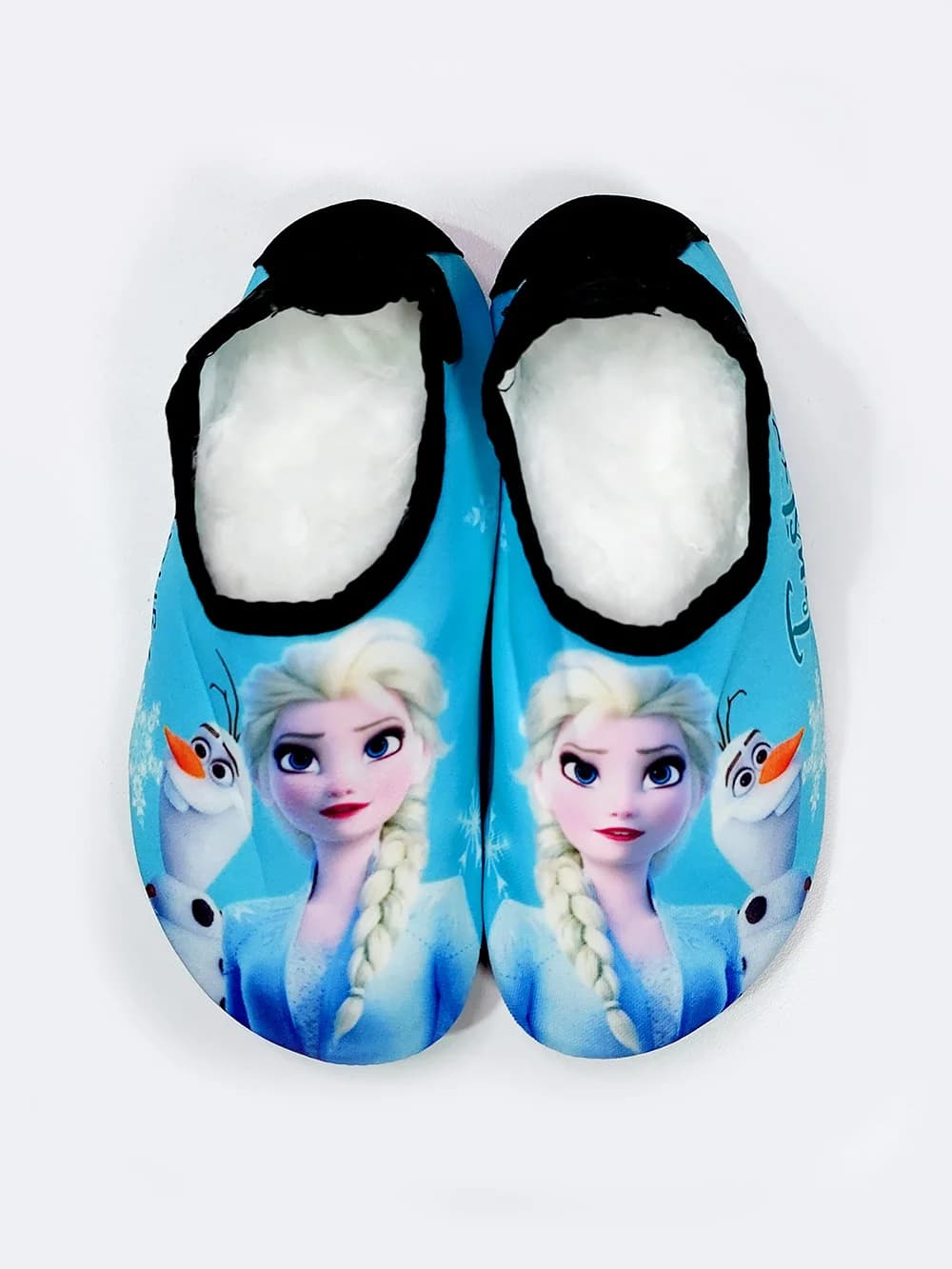 کفش شنا کودکانه دخترانه آبی رنگ طرح کارتون فروزن ( frozen ) برای استخر و ساحل — تصویر ۲