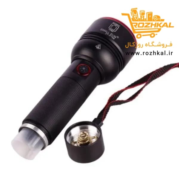 چراغ قوه اسمال سان مدل ZY-F786 با برد و کیفیت بالا باتری اورجینال و پک اصلی — تصویر ۶