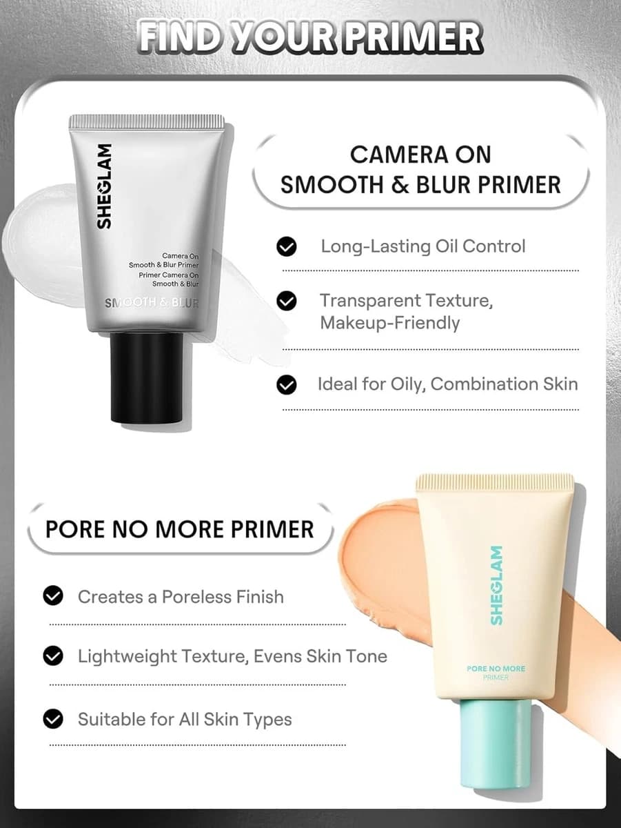 پرایمر پایه آرایش مات کننده شیگلم SHEGLAM Camera On Smooth & Blur — تصویر ۵